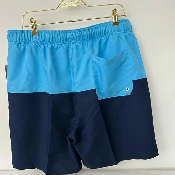 Speedo Swim Trunks Shorts Size XL (W 38) Navy Blue & Blue, Built-In Brief - Picture 5 of 11
